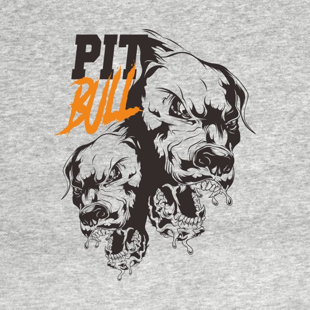 Pit Bull Head by thriveart